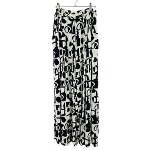 shoulder brand black & white palazzo pants